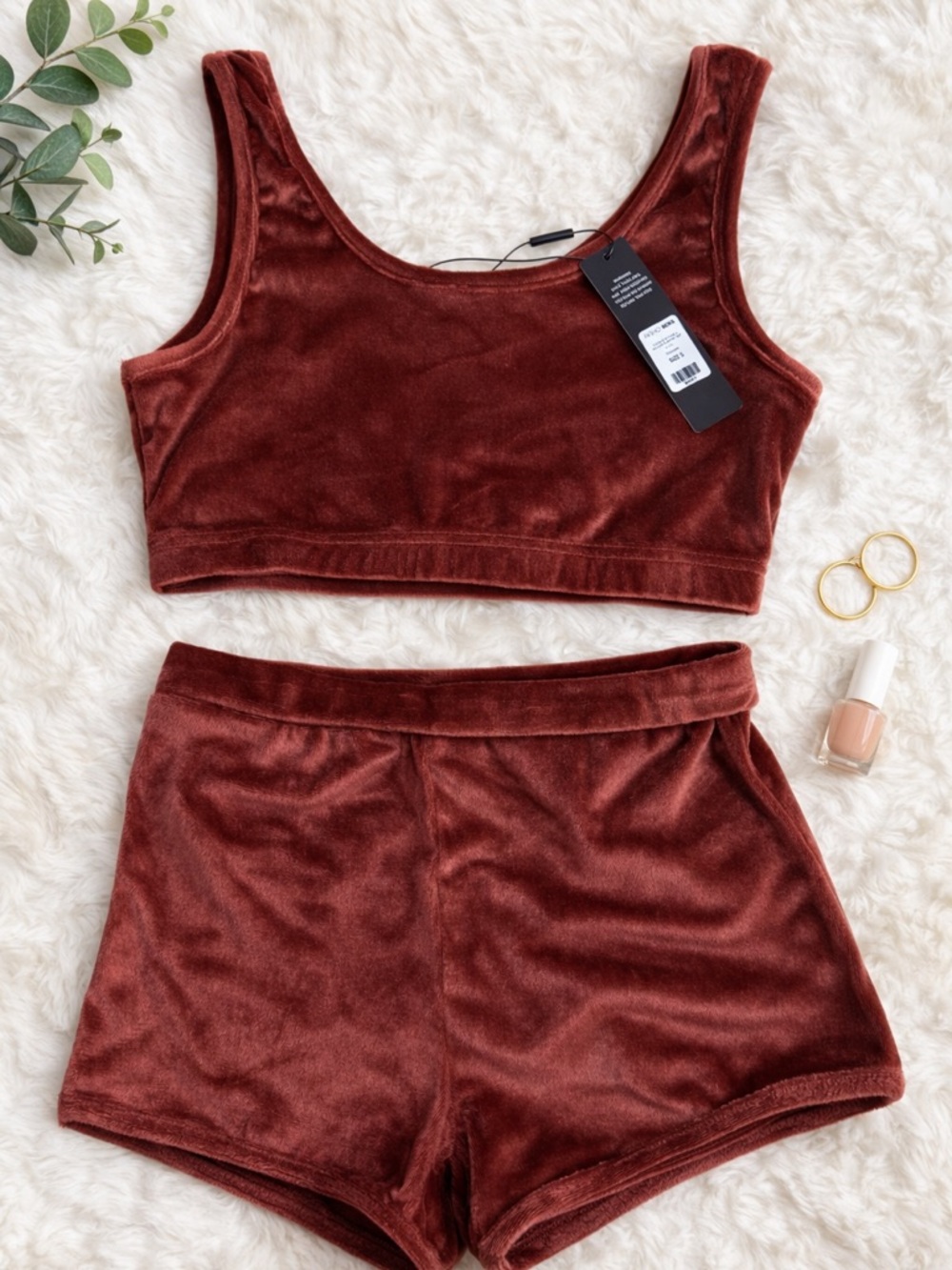 NWT Cuddle With Me II Velour PJ Short Set